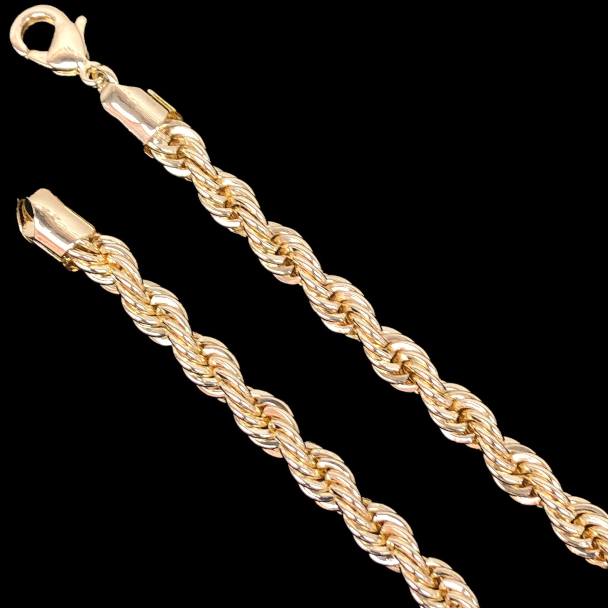 4 MM 24" Gold Filled Rope Chain
