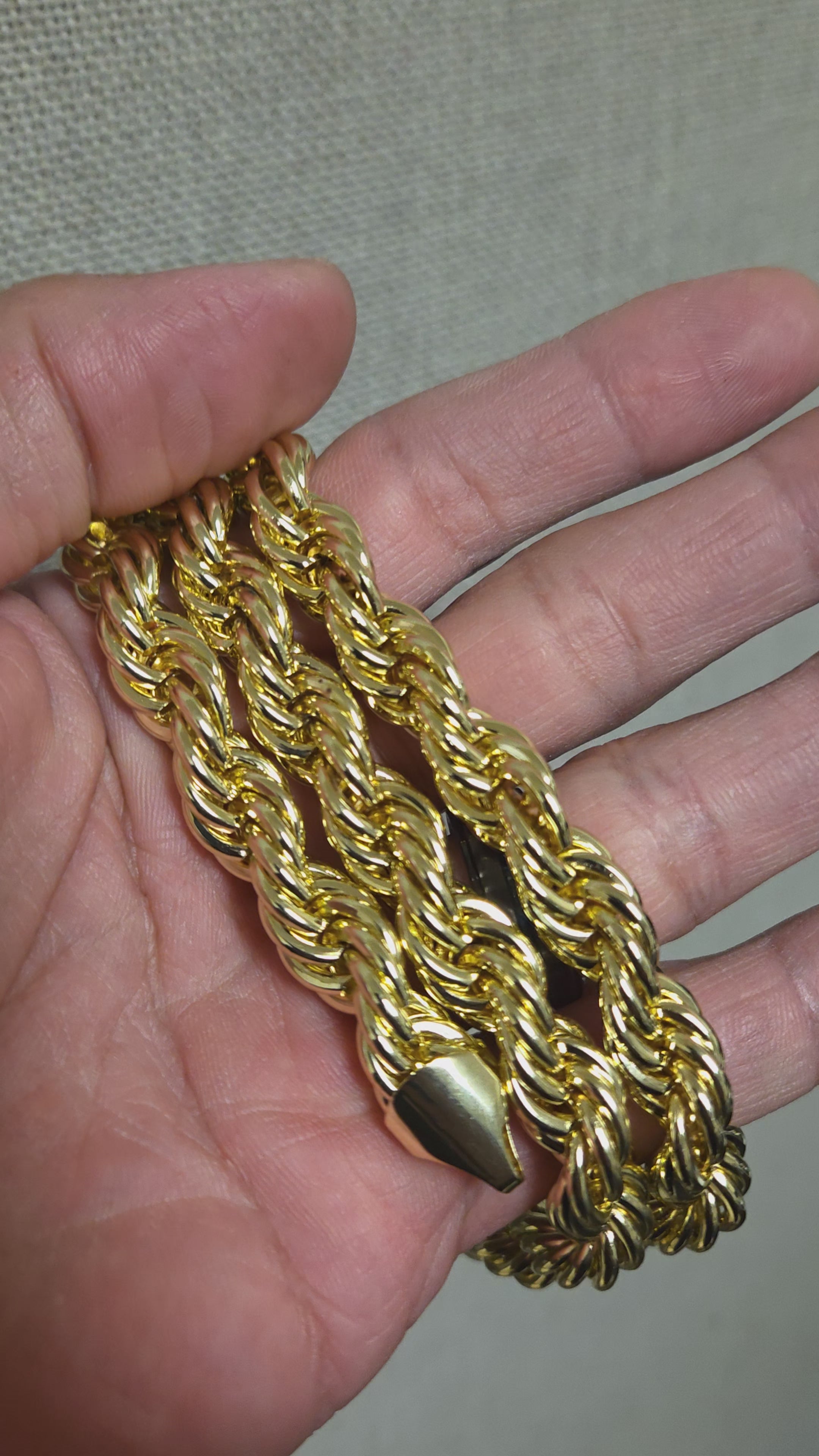10MM 24" Gold 14K Rope Necklace