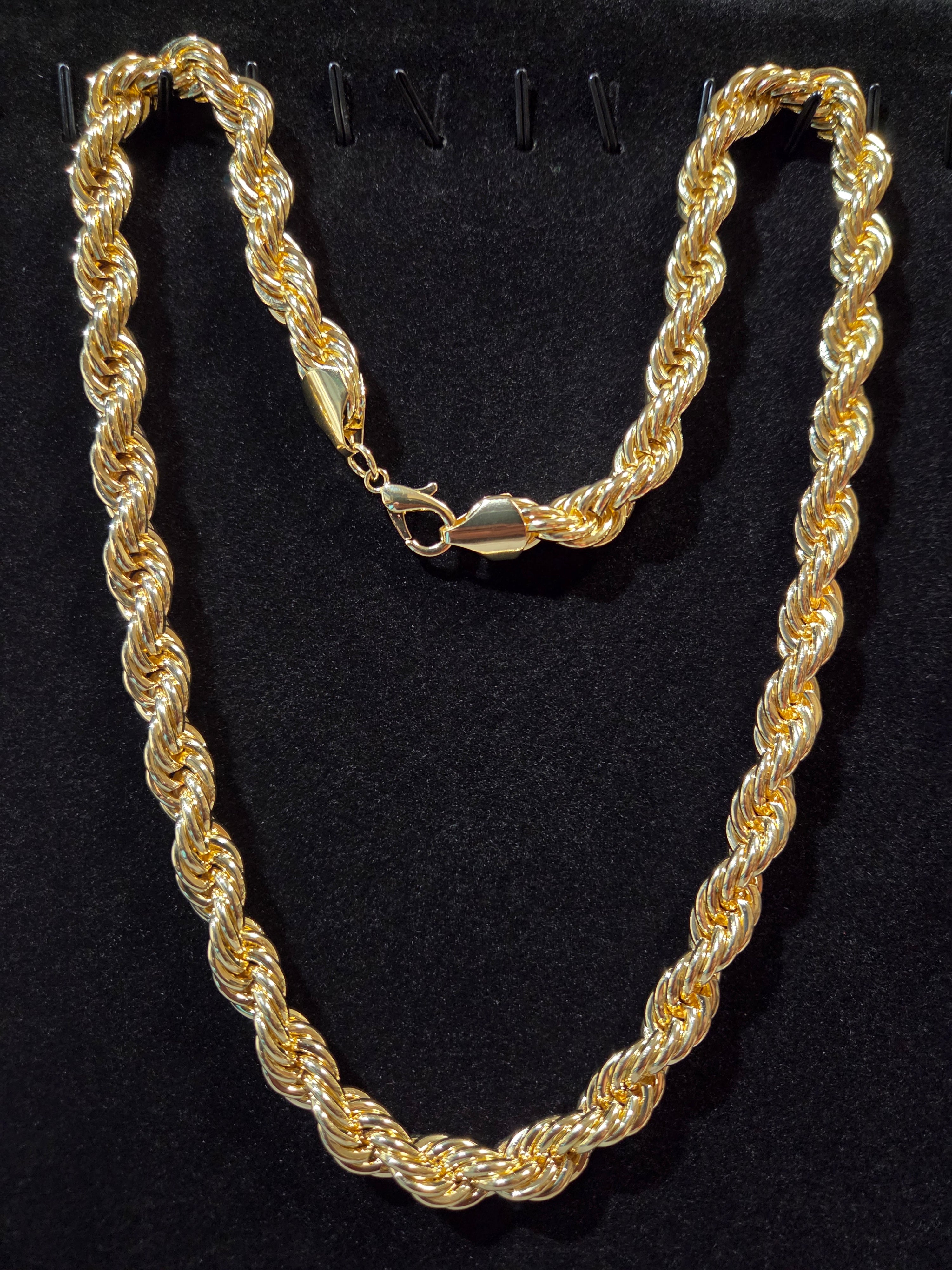 10MM 24" Gold 14K Rope Necklace